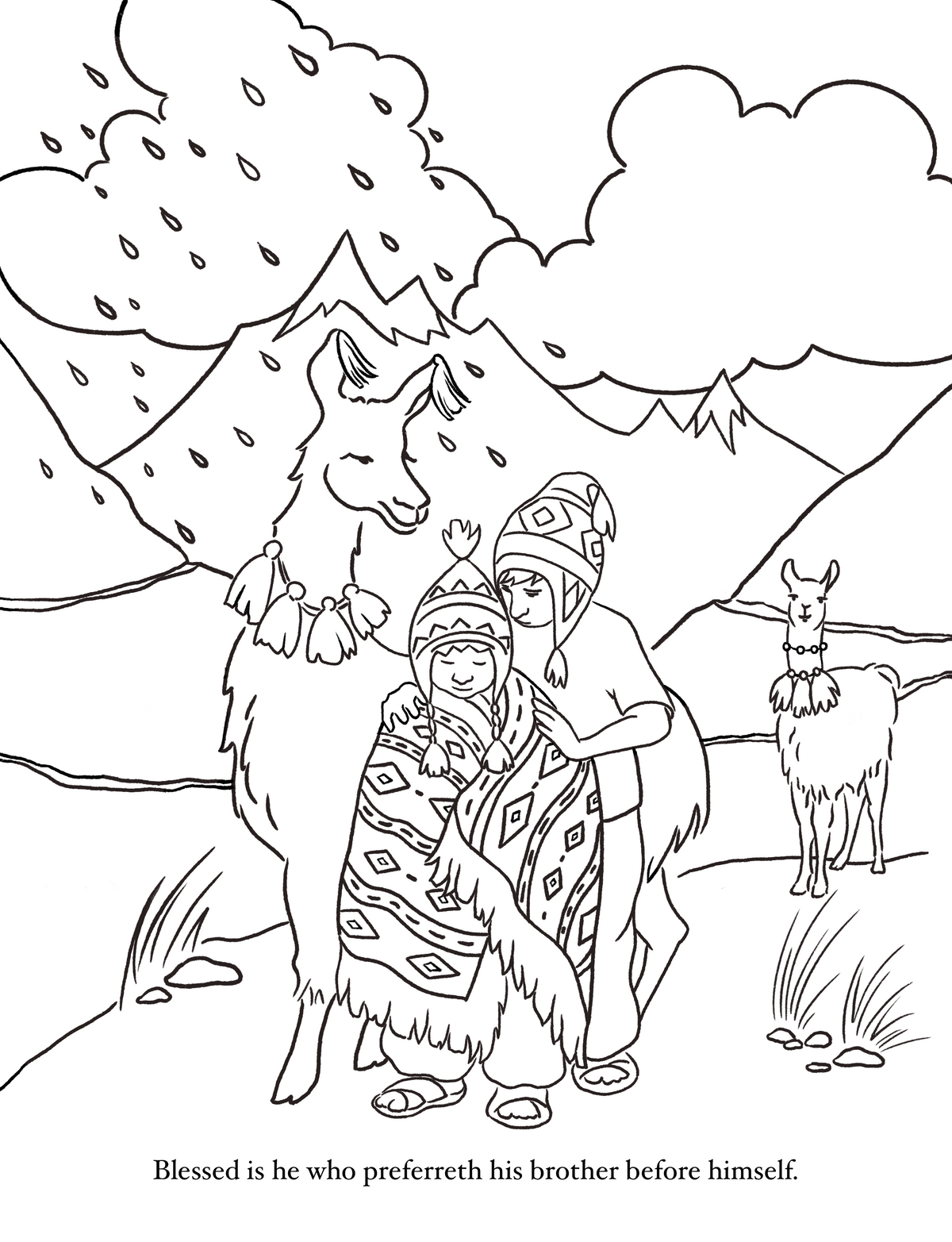 Finished coloring page for "Prefer" in the Beautiful Words coloring book. 